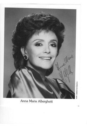 ANNA MARIA ALBERGHETTI, ITALIAN ACTRESS 8X10 SIGNED PHOTO WITH COA