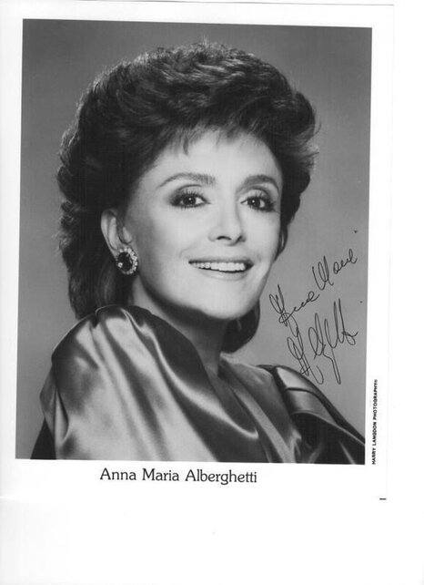 ANNA MARIA ALBERGHETTI, ITALIAN ACTRESS 8X10 SIGNED PHOTO WITH COA