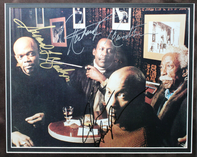 2000 SHAFT MOVIE CAST 4 SIGNATURES, SAMUEL JACKSON, RICHARD ROUNDTREE ++
