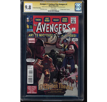 AVENGERS #1 COMING OF THE AVENGERS CGC 9.8 SS 2x STAN LEE, ROMITA JR #1118205045