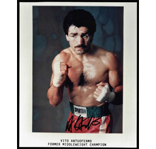 VITTO ANTUOFERMO FORMER MIDDLEWEIGHT BOXING CHAMPION SIGNED 8X10 WITH COA