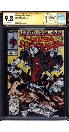 AMAZING SPIDER-MAN #322 CGC 9.8 WHITE SS TODD MCFARLANE #4165690015
