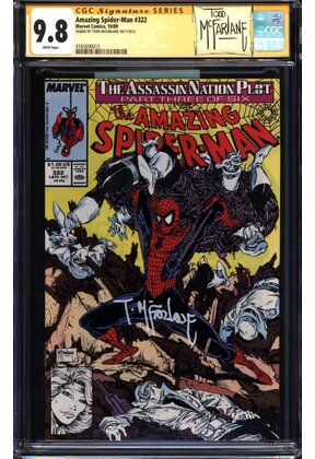 AMAZING SPIDER-MAN #322 CGC 9.8 WHITE SS TODD MCFARLANE #4165690015