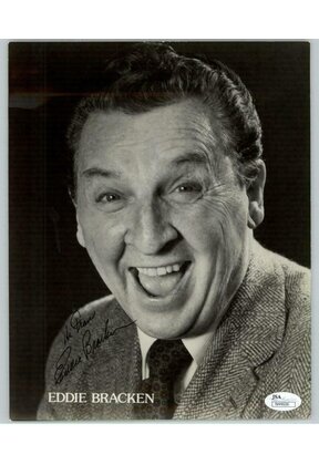 EDDIE BRACKEN, WALLY WORLD DECEASED SIGNED 8X10 JSA AUTHENTICATED COA #N44606