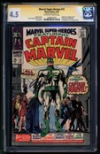 MARVEL SUPER-HEROES #12 CGC 4.5 SS  STAN LEE ORG & 1ST CAPT. MARVEL CGC #1206677018