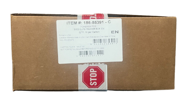 SV03 SCARLET AND VIOLET OBSIDIAN FLAMES ETB CASE