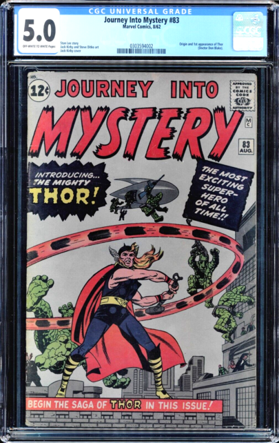 JOURNEY INTO MYSTERY #83 CGC 5.0 OFF-WHITE TO WHITE #0303594002