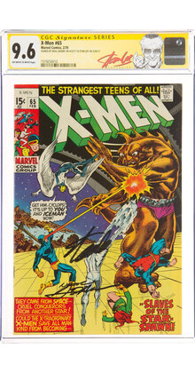 X-MEN #65 CGC 9.6 OWW SS 2X's STAN LEE, NEAL ADAMS CGC #1519250010
