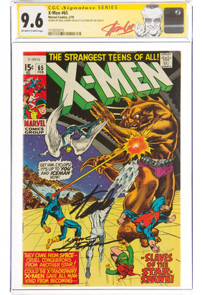 X-MEN #65 CGC 9.6 OWW SS 2X's STAN LEE, NEAL ADAMS CGC #1519250010
