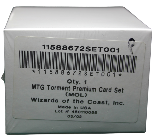 Torment FOIL Complete Set ALL FOIL CARDS Factory Sealed MOL MTG Magic