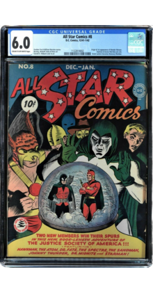 ALL STAR COMICS #8 CGC 6.0  TOP 90% GRADED ORIGIN & 1ST APPEARANCE OF WONDER WOMAN #1132814002