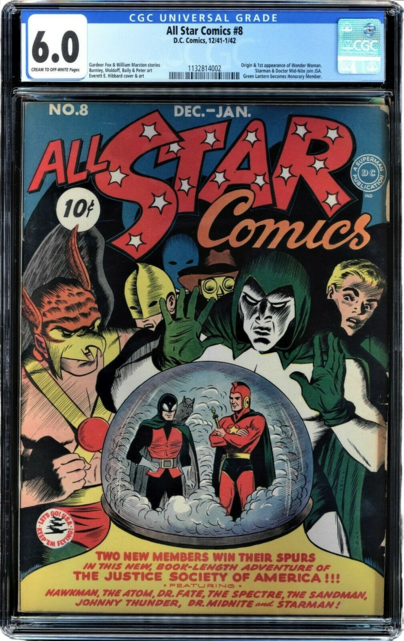 ALL STAR COMICS #8 CGC 6.0  ORIGIN & 1ST APPEARANCE OF WONDER WOMAN #1132814002