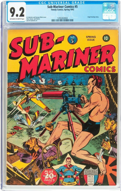 SUB-MARINER COMICS #5 CGC 9.2 OWW SINGLE HIGHEST GRADED ! CGC #1293263004