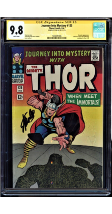 JOURNEY INTO MYSTERY #125 CGC 9.8 WHITE SS STAN LEE SINGLE HIGHEST #1434691006