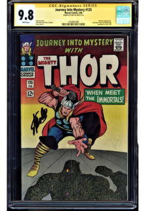 JOURNEY INTO MYSTERY #125 CGC 9.8 WHITE SS STAN LEE SINGLE HIGHEST #1434691006
