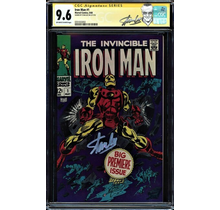 IRON MAN #1 CGC 9.6 OWW SS STAN LEE (NICER THAN MANY 9.8'S) CGC #0351033002