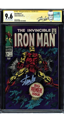 IRON MAN #1 CGC 9.6 OWW SS STAN LEE (NICER THAN MANY 9.8'S) CGC #0351033002
