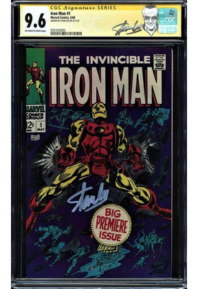 IRON MAN #1 CGC 9.6 OWW SS STAN LEE (NICER THAN MANY 9.8'S) CGC #0351033002