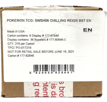 CHILLING REIGN (6) BOOSTER BOX CASE (2021)