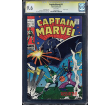 CAPTAIN MARVEL #11 CGC 9.6 WHITE PAGES SS STAN LEE CGC #1182925003