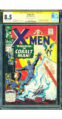 X-MEN #31 CGC 8.5 SS STAN LEE SIGNED 1ST SPP COBALT MAN CGC #1326542002