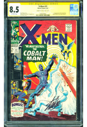 X-MEN #31 CGC 8.5 SS STAN LEE SIGNED 1ST SPP COBALT MAN CGC #1326542002
