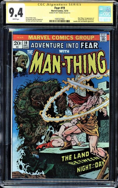 FEAR #19 CGC 9.4 WHITE SS ROY THOMAS 1ST APP HOWARD THE DUCK #1597227002