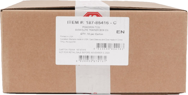 SV04 SCARLET AND VIOLET PARADOX RIFT ETB 10 BOX CASE (2023)
