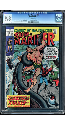 SUB-MARINER #27 CGC 9.8 WHITE HIGHEST GRADED CGC #0938938005