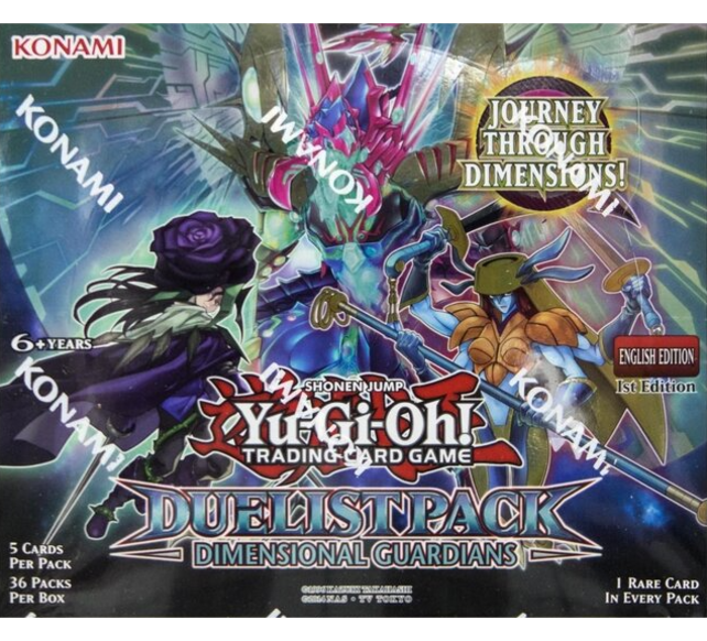 YUGIOH DUELIST PACK DIMENSIONAL GUARDIANS BOOSTER BOX