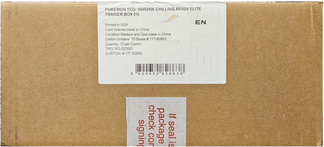 CHILLING REIGN ~ ETB ELITE TRAINER BOX CASE