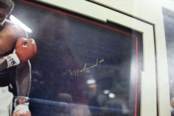 MUHAMMAD ALI  FAMOUS FIGHTS COLLAGE SIGNED CUSTOM FRAME