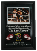 MUHAMMAD ALI  ALI VS FOREMAN SIGNED BY BOTH !! THE ROPE-A-DOPE FIGHT !