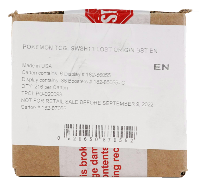 LOST ORIGIN BOOSTER BOX CASE