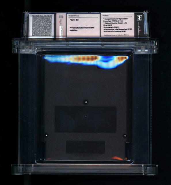 NINTENDO WORLD CHAMPIONSHIPS 1990 GREY COMPETITION CARTRIDGE #240 WATA 3.0