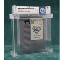 NINTENDO WORLD CHAMPIONSHIPS 1990 GREY COMPETITION CARTRIDGE #240 WATA 3.0