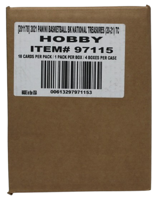 2020/21 PANINI NATIONAL TREASURES BASKETBALL 4 HOBBY BOX CASE