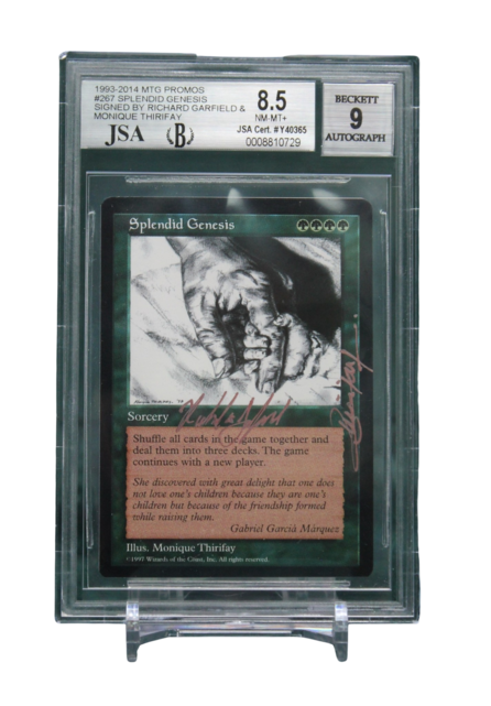 MTG SPLENDID GENESIS BGS 8.5 SIGNED by RICHARD GARFIELD & MONIQUE THIRIFAY 9.0