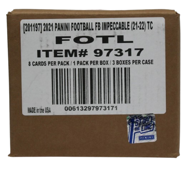 2021 PANINI IMPECCABLE FOOTBALL FIRST OFF THE LINE HOBBY 3 BOX CASE