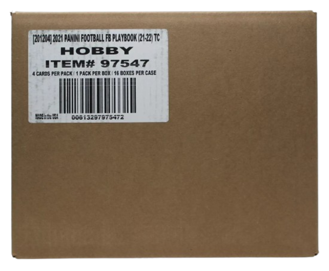 2021 PANINI PLAYBOOK FOOTBALL 16 HOBBY BOX CASE