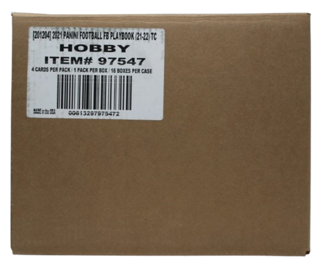 2021 PANINI PLAYBOOK FOOTBALL 16 HOBBY BOX CASE