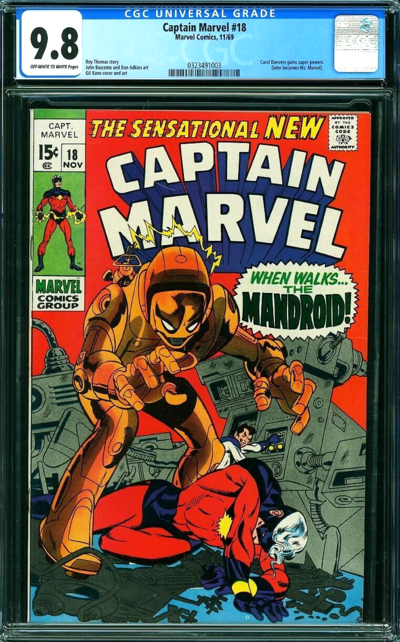 CAPTAIN MARVEL #18 CGC 9.8 ONLY 10 EXIST! KEY ISSUE DANVERS GAINS POWERS #0323491003