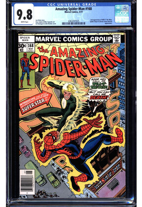 AMAZING SPIDER-MAN #168 CGC 9.8 WHITE 2ND APP WILL O' THE WISP CGC #4363247025