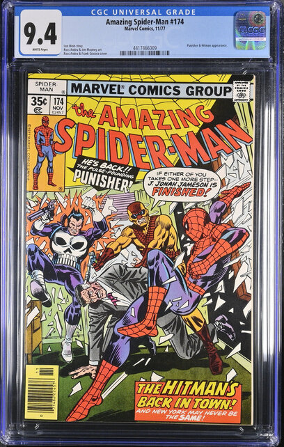AMAZING SPIDER-MAN #174 CGC 9.4 WHITE CGC #4417466009 WITH FREE SHIPPING !