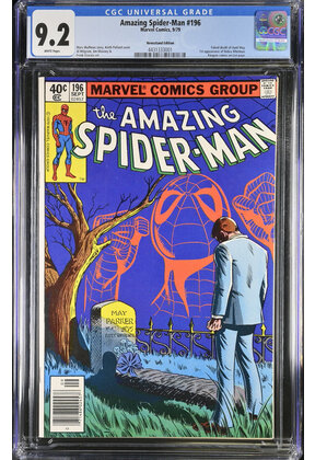AMAZING SPIDER-MAN #196 CGC 9.2 WHITE PAGES NEWSSTAND ED CGC #4431333001