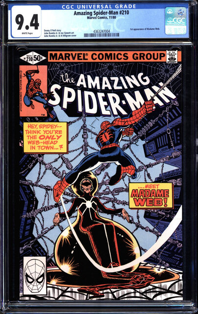 AMAZING SPIDER-MAN #210 CGC 9.4 WHITE 1ST APP OF MADAME WEB #4363247004