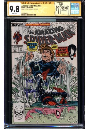 AMAZING SPIDER-MAN #315 CGC 9.8 SS TODD MCFARLANE 1ST VENOM COVER #4165800010