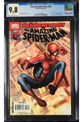 AMAZING SPIDER-MAN #549 CGC 9.8 WHITE PAGES #4523822020