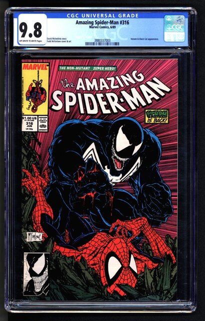 AMAZING SPIDER-MAN #316 CGC 9.8 OWW HIGHEST GRADED CGC #3880337003