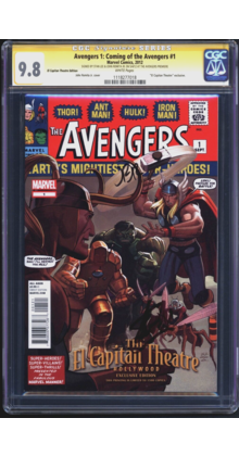 AVENGERS #1 CGC 9.8 2X SS STAN LEE, ROMITA JR. EL CAPITAN THEATER #1118277018